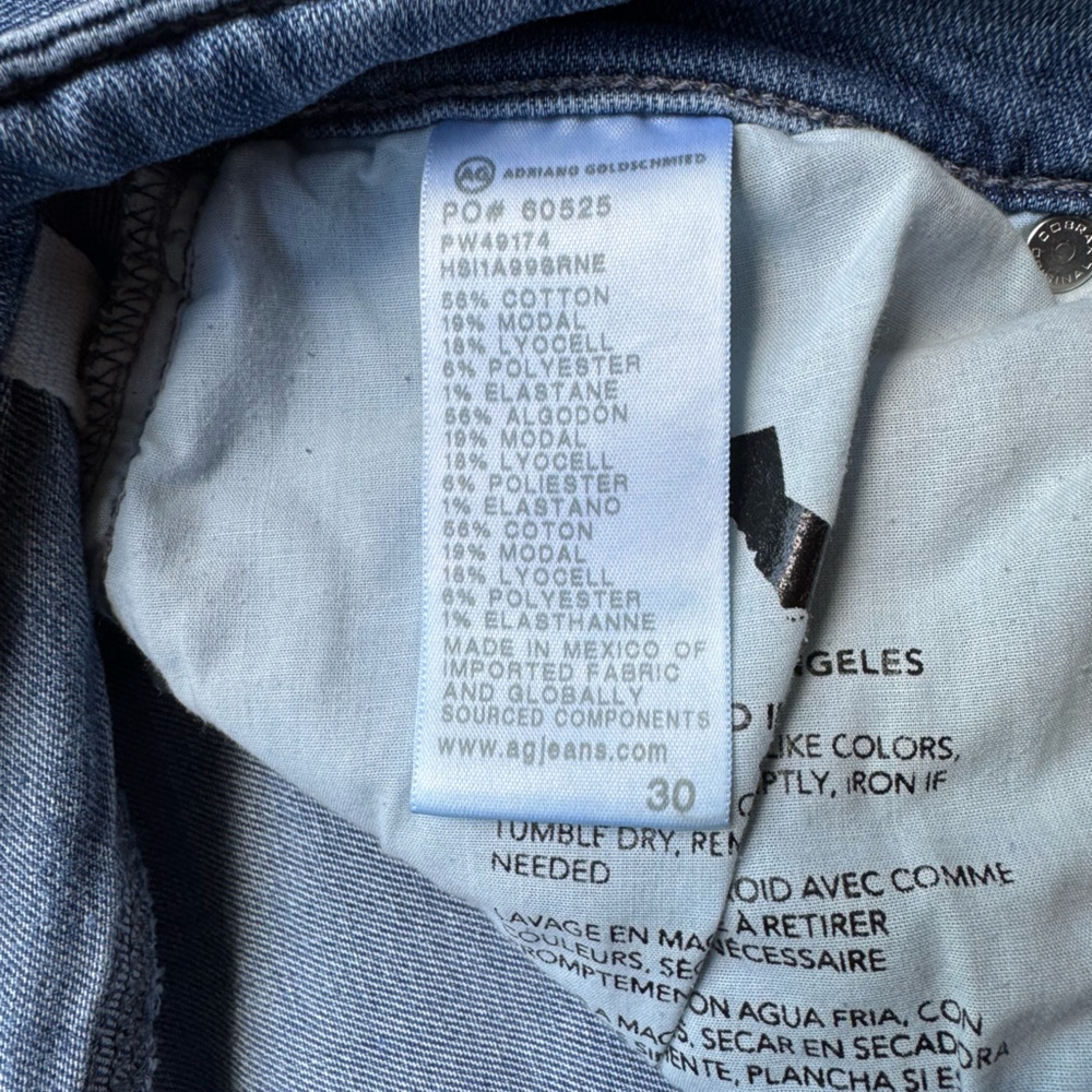 AG Adriano Goldschmied Sadie High Rise Straight Jeans Size 30 - Picture 6 of 8